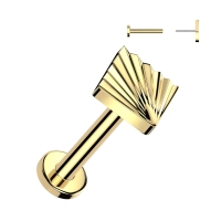 Piercing Push in Rautenform 1,2X6mm gold
