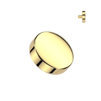 Dermal Top 4 mm rund Massivgold 1,6 mm