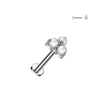 Titanperle Krappenfassung 1,2x6