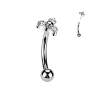 Piercing gebogenes Titan dreieckig