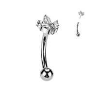 Piercing gebogene Titan Marquise