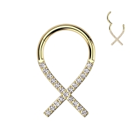 Piercing hochwertiges Titanband gefüttert 8mm gold