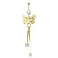 Bauchnabelpiercing Schmetterling Anhänger 3D