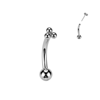 Piercing gebogen Titan dreieckig 1,2x8