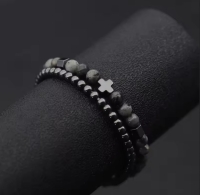 Armband Set schwarz FlashStone