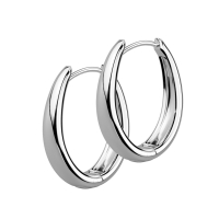 Ohrringe ovaler Ring breit