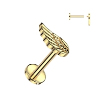 Piercing Titan Engelsflügel 1,2x6 gold