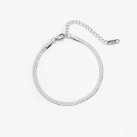 Elegantes glänzendes Fußkettchen - Silber