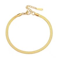 Elegantes glänzendes Fußkettchen - gold
