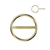 Brustwarzenpiercing Swinging Clicker 14mm Gold