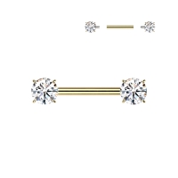 Piercing Titan 2-Stift 16mm gold