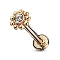 Piercing stud Ball Top steen