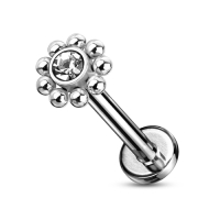 Piercingstecker Kugel Top Stein