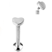 Piercing flaches Herz aus Chirurgenstahl