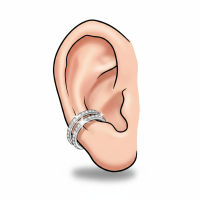 High Quality titanium clicker double lined gemmed