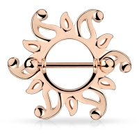 Brustwarzenpiercing in Sonnenrosa