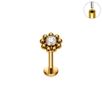 Piercing Perlenrand 1,2x6 goldfarben