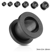 Tunnel - Mattschwarz - Schraubverschluss - Schwarz - Chirurgenstahl