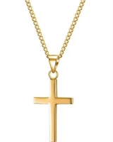 Halskette Kreuz anmutig gold