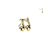 Titan-Einsteck-Musiknoten-Top ohne Gewinde, gold