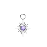 Anhänger Titan Starburst Naturstein Amethyst
