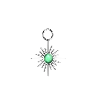 Anhänger Titan Starburst Naturstein grüner Onyx