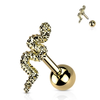 Piercing Schlange gold