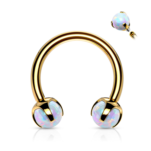 Piercing horeshoe set opal Piercing horeshoe set opal