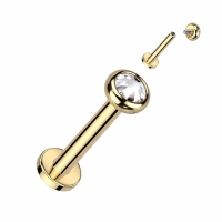 Piercing Flache Fassung 6 mm Gold