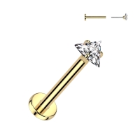 Piercing Push In Dreieck 1,2X8mm Gold