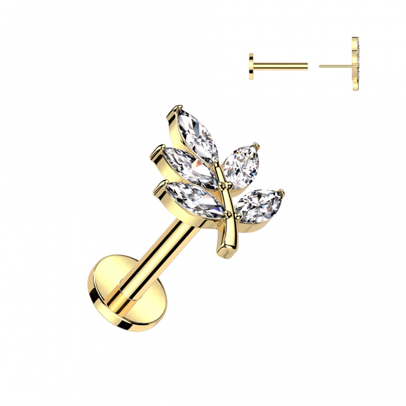 Piercing gemmed blad push in Piercing gemmed blad push in