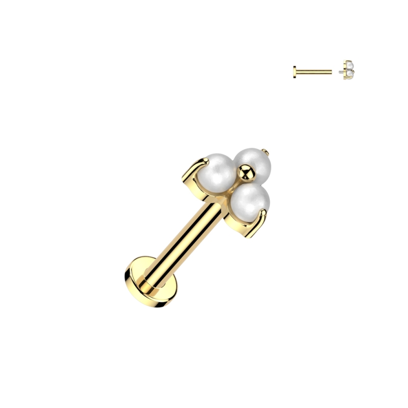 Piercing titanium pearl prong Piercing titanium pearl prong