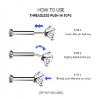 Piercing titanium basis push in