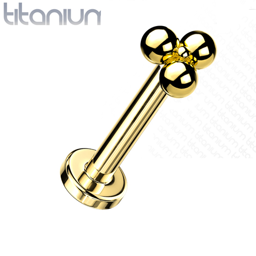 Piercing titanium triangular push in Piercing titanium triangular push in