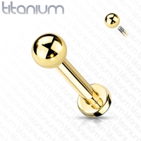 Piercing Titan Ohrstecker Basis 1,2x6 gold