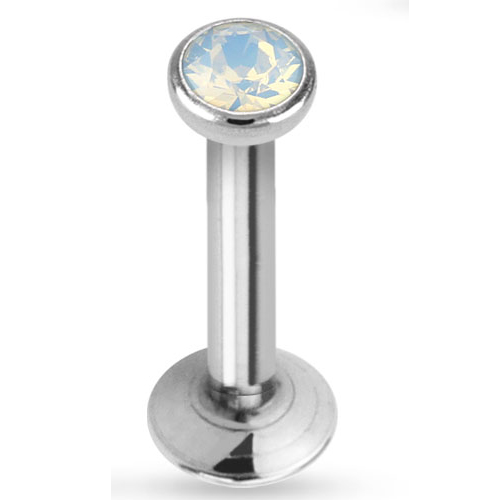 Piercing Flat Top Opal Labret Piercing Flat Top Opal Labret