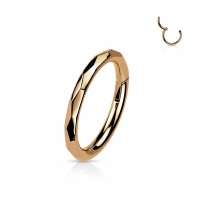 Piercing Clicker Titan polierte Seite rosévergoldet 1,2x10