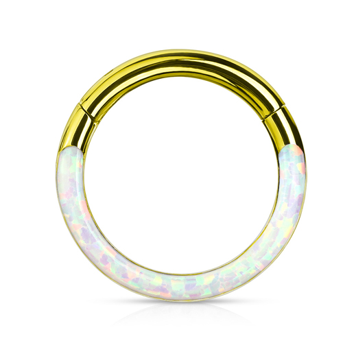 Piercing PVD high quality opal front Piercing PVD high quality opal front