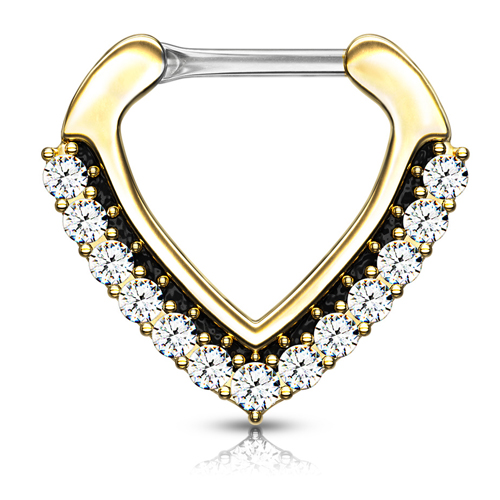 Piercing PVD high quality V-shape gemmed Piercing PVD high quality V-shape gemmed