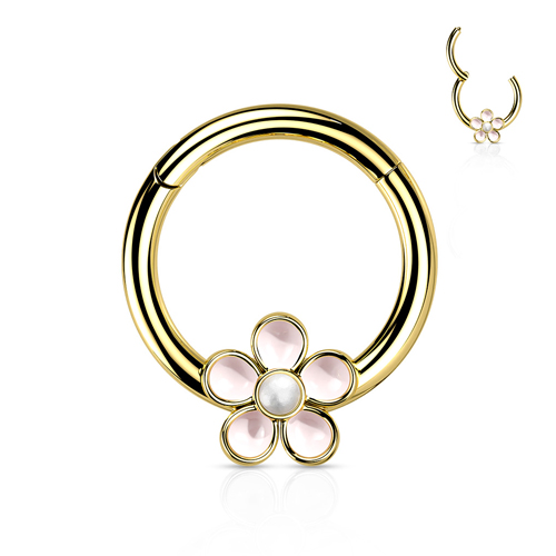 Piercing PVD flower ring Piercing PVD flower ring