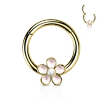 Hochwertiger PVD Clicker Blume 1,2x8mm vergoldet