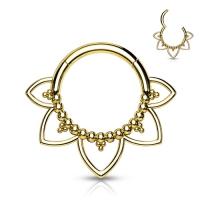 Piercing Clicker Filigran elegant vergoldet