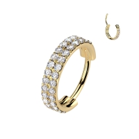 Piercing Titan doppelt gefüttert 0,8x7 goldfarben