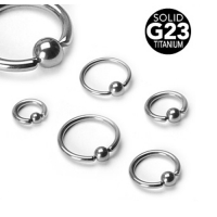 Piercing titanium ball closure ringetje