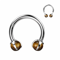 Piercing Titan Hufeisen Tigerauge