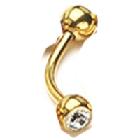 Piercing curved steentje