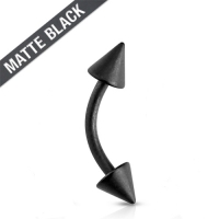 Piercing schwarz Punkt matt 1,2x6mm