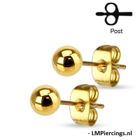 Ohrringe Kugel 3 mm vergoldet