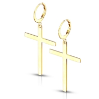 Creolen mit Kreuzanhänger Farbe