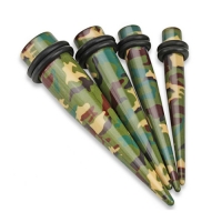 3mm konisch, Armee-Stil, grün